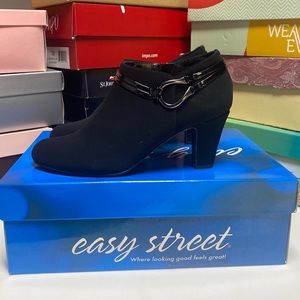 easy street black suede pumps